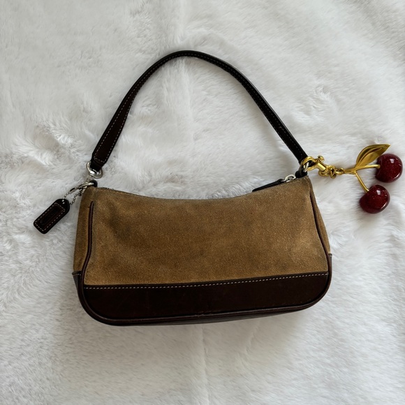Vintage Coach Hampton Demi Brown Suede 7753 🍒🤎 - Picture 5 of 10